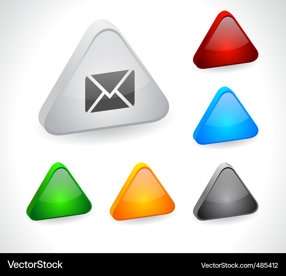 Color 3d buttons for web Vector Image