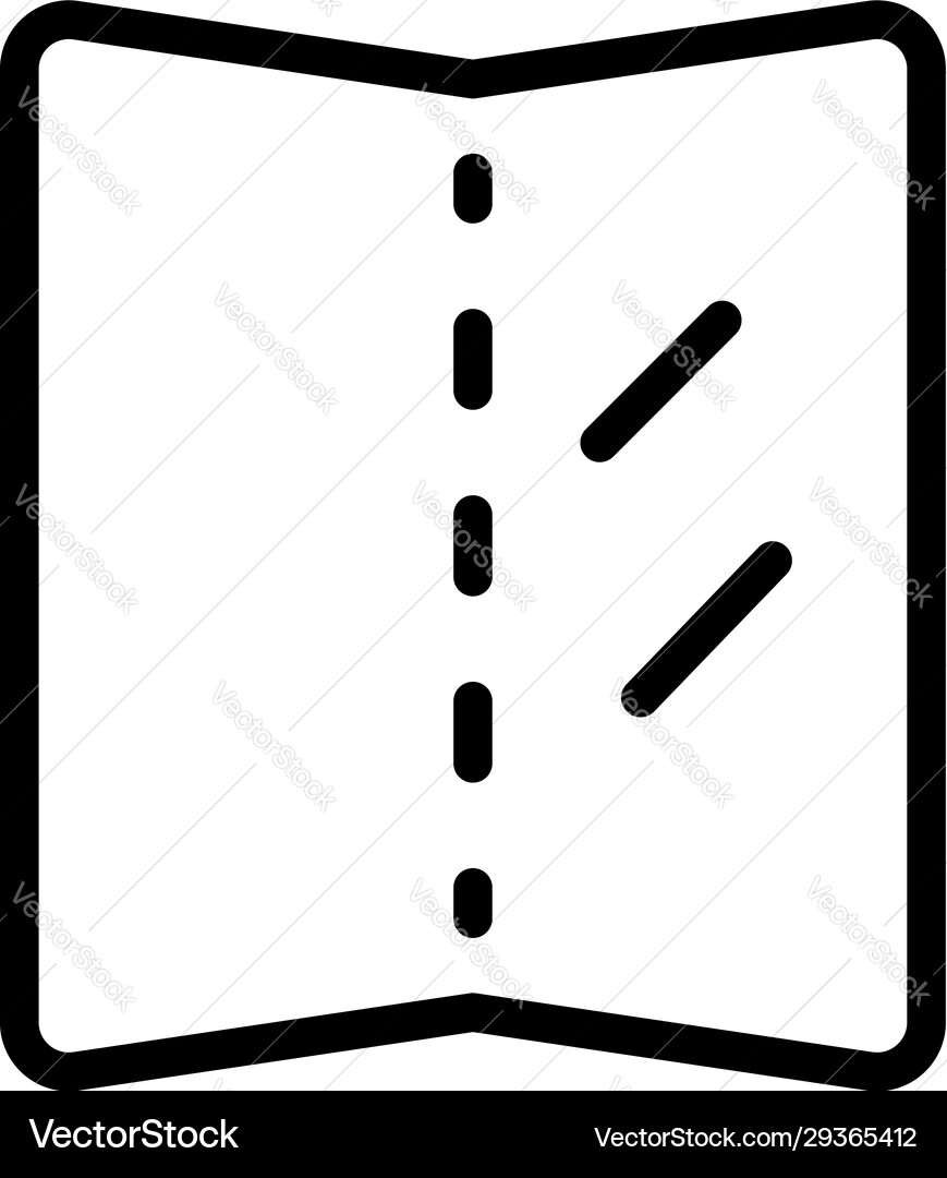 Folding display icon outline style Vector Image