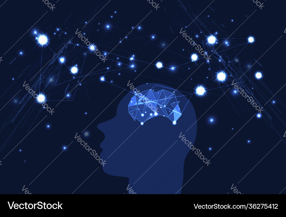 Neural Network Brainstorm Vector Image