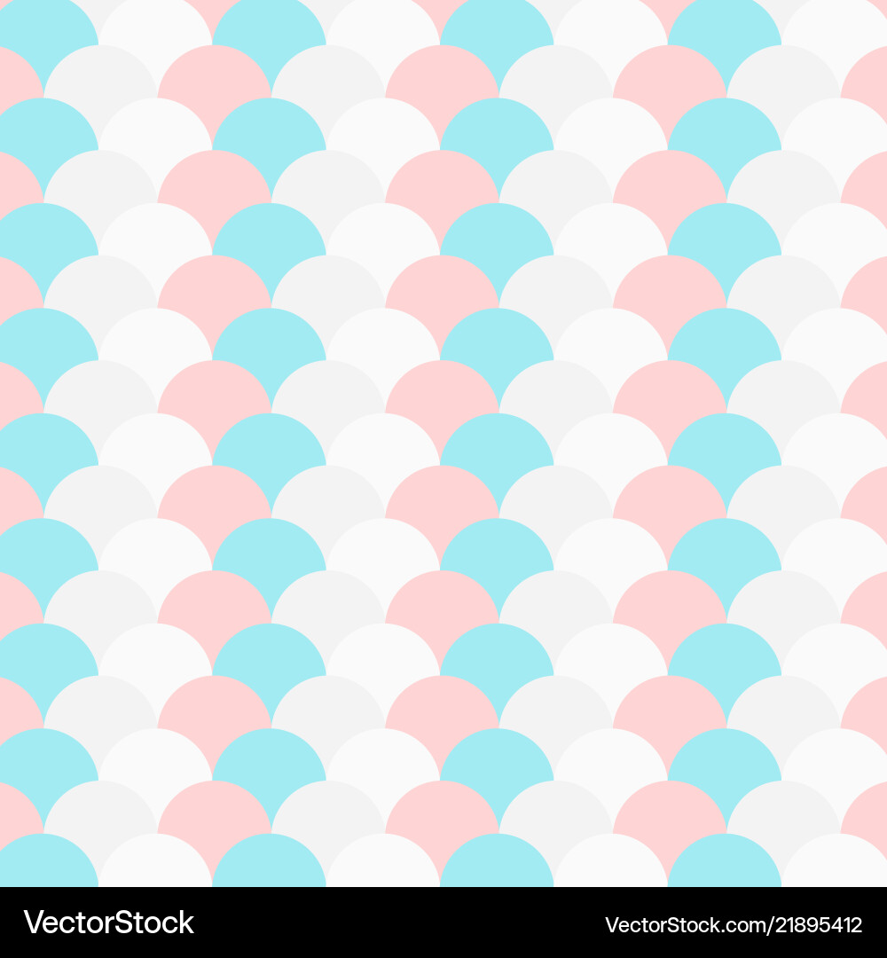 Pastel color repeated circle pattern vector image