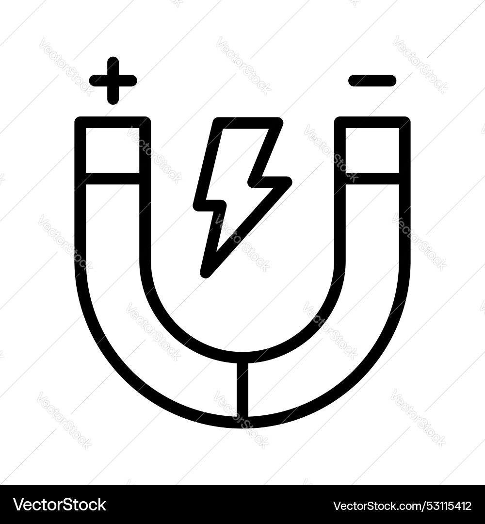 Physics magnet icon in flat style scalable Vector Image