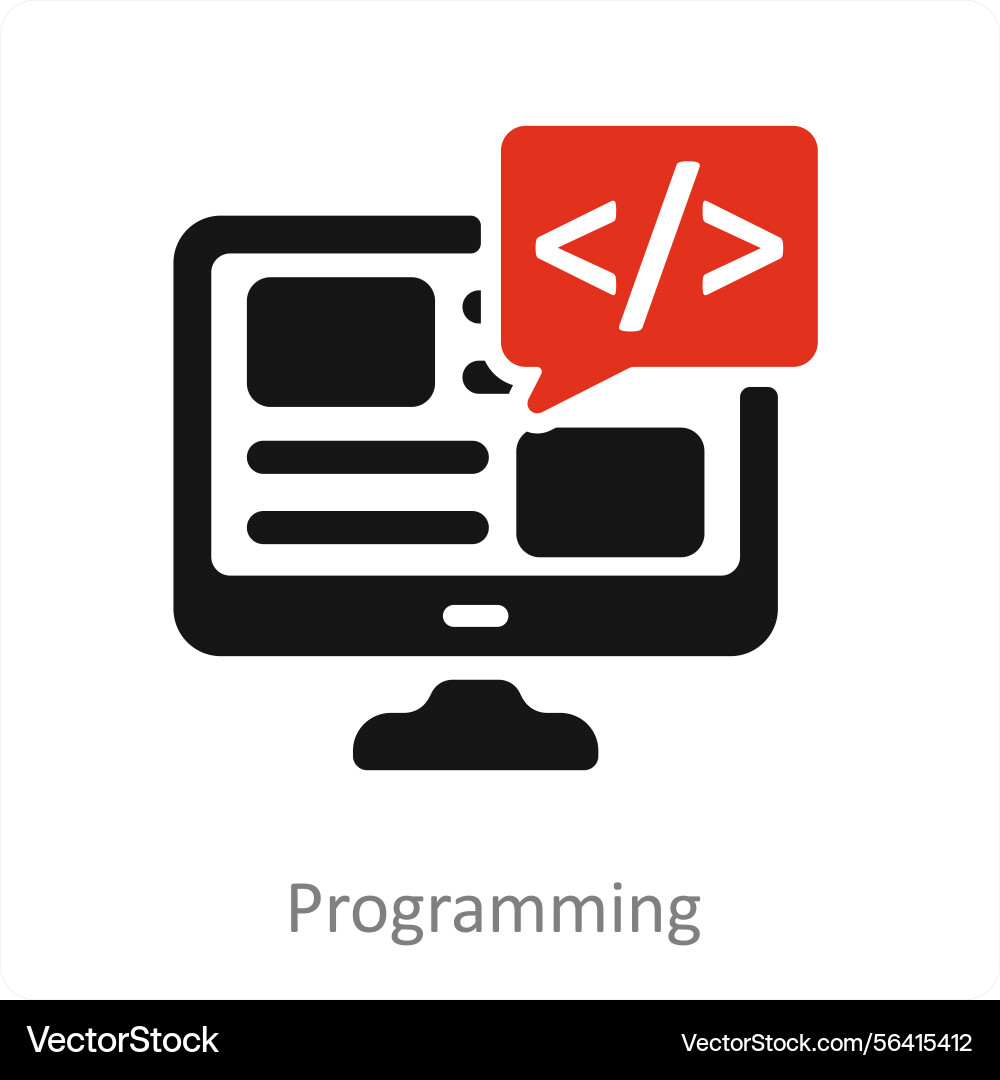 Programming icon concept vector image