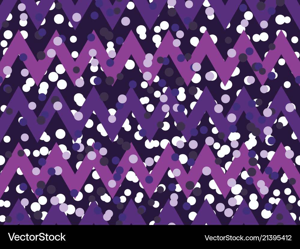 Retro Zigzag Dots Pattern Vector Image