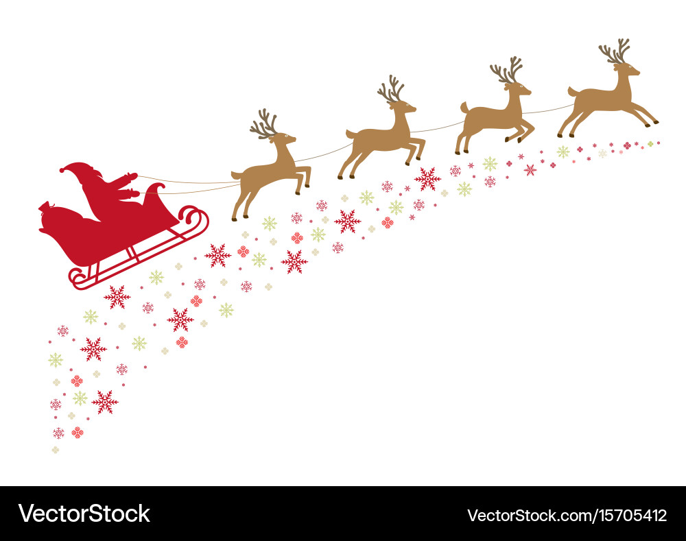 Миколай на санях с оленями