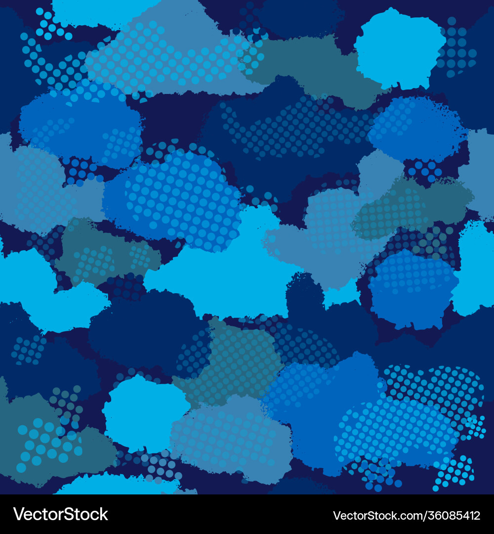 Seamless camouflage pattern repeating digital Vector Image