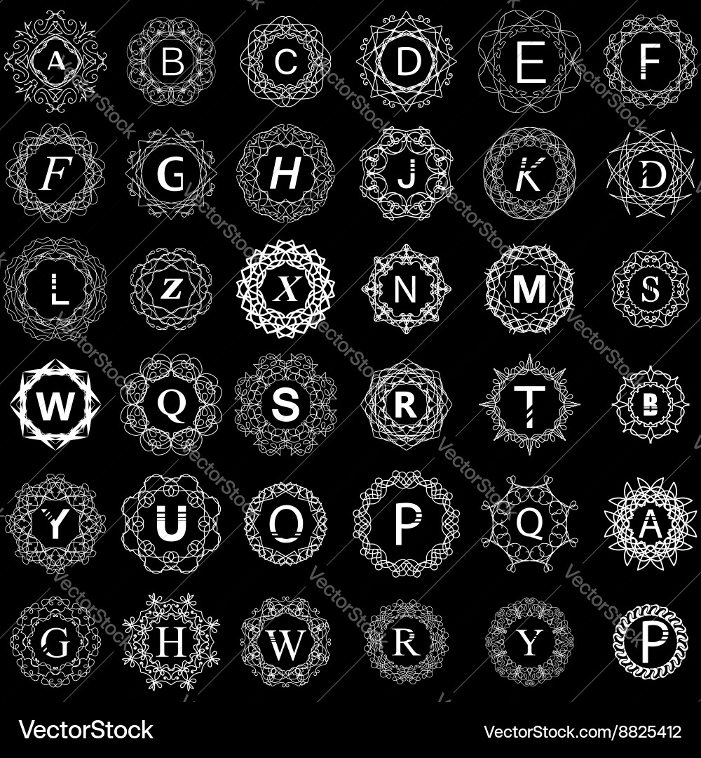Simple monogram design template Vector Image
