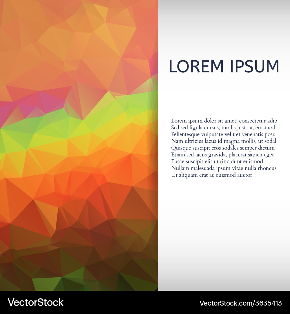Abstract colorful triangles background vector image