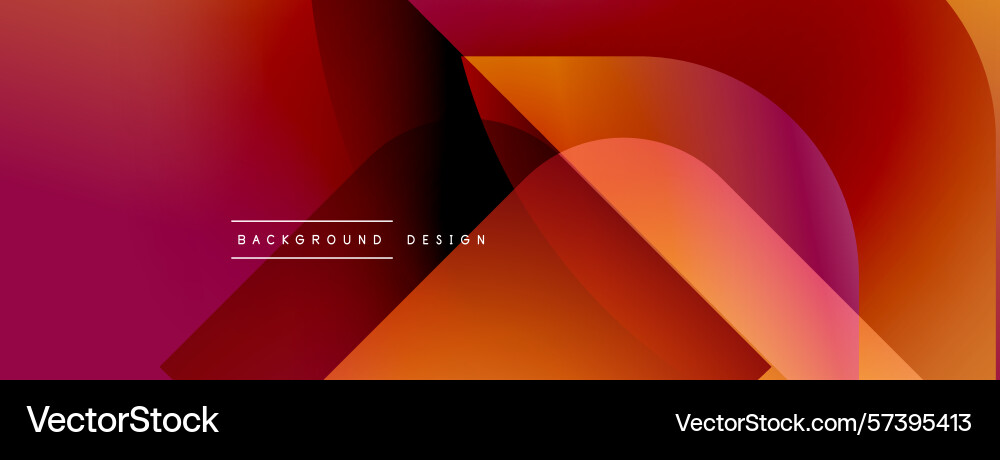 Abstract gradient shapes overlap warm colors Vector Image