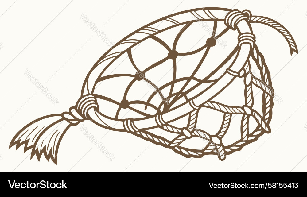 Abstract Woven Net with Turtle Shell Vector Image