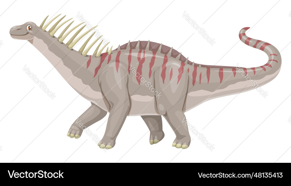 Amargasaurus dinosaur cute cartoon character Amargasaurus dinosaur cute cartoon character vector image