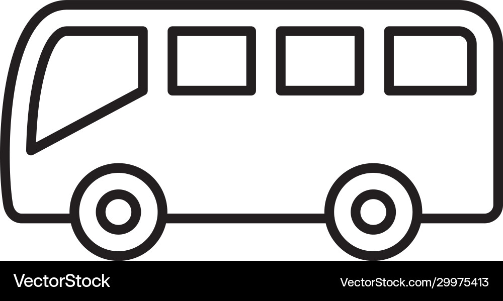 Bus icon symbol flat for graphic and web design Vector Image