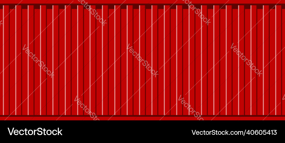 Cargo container background red texture of Vector Image
