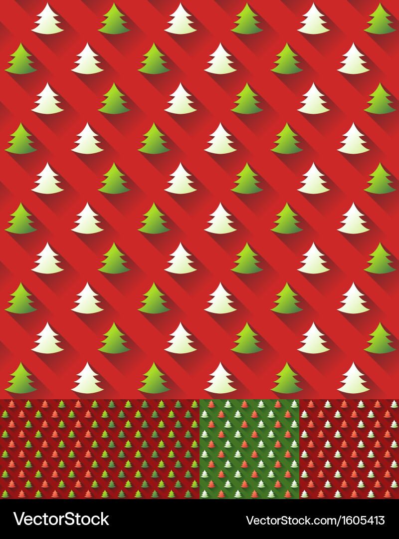 Christmas Tree Pattern Background vector image