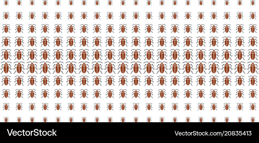 Cockroach shape halftone pattern Vector Image