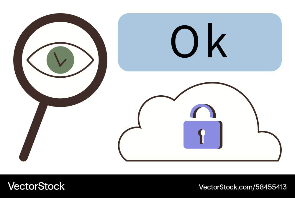 Data Security Monitoring Vector Image
