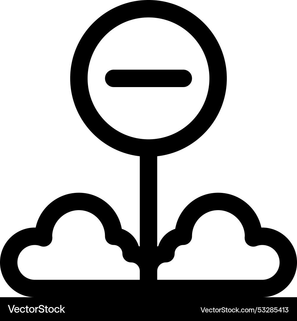 Do not entry icon thin linear style design vector image