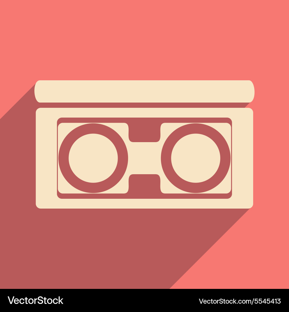Flat with shadow icon and mobile application video Vector Image