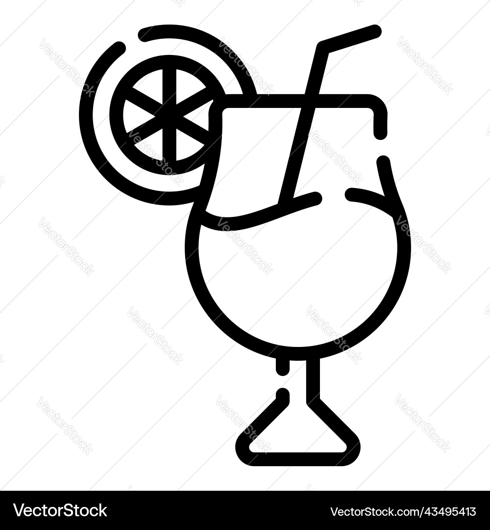 Fresh juice icon thin line style for web Vector Image