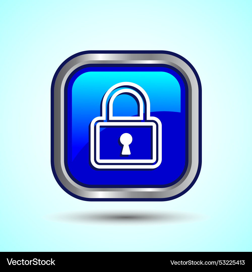 Lock icon button design security symbol Vector Image