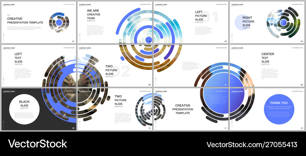 Minimal presentations design portfolio Vector Image