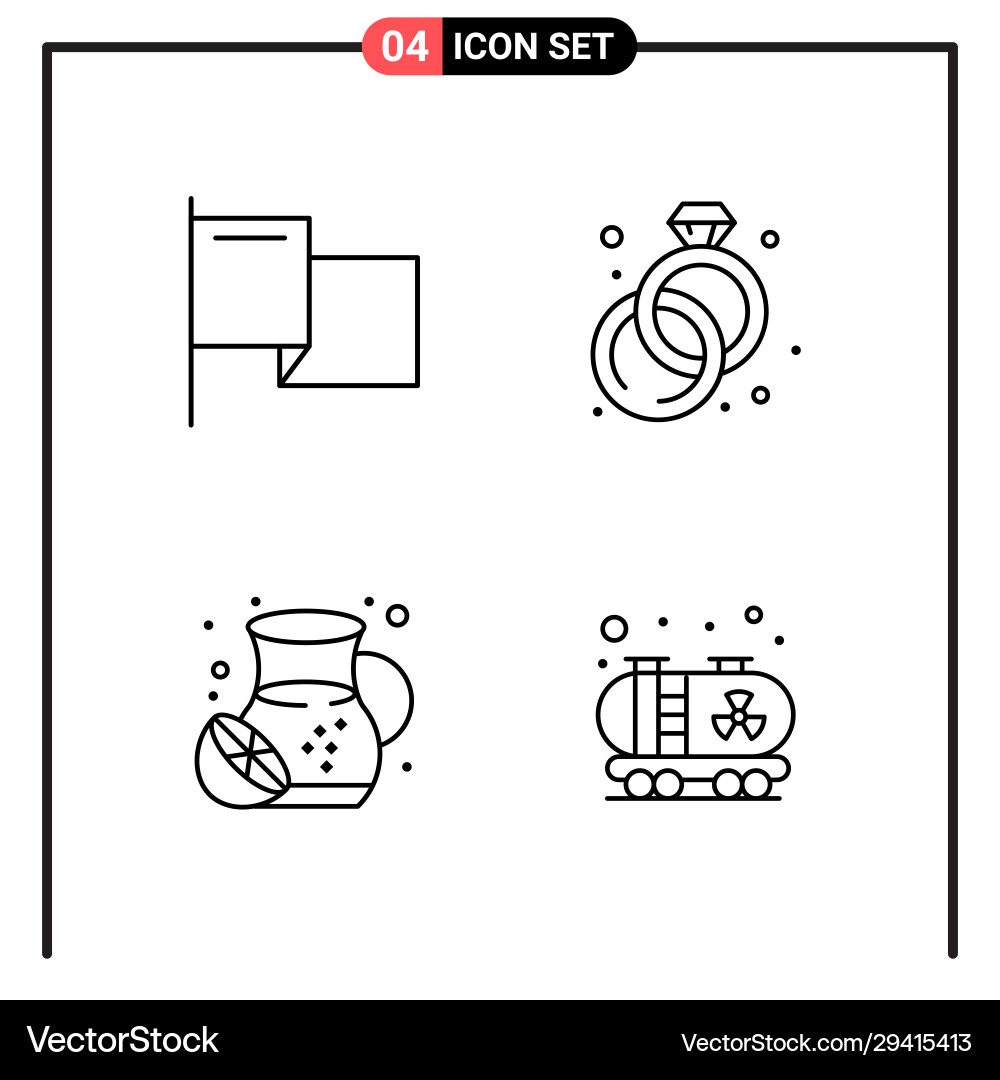 Set 4 line style icons for web and mobile Set 4 line style icons for web and mobile Vector Image