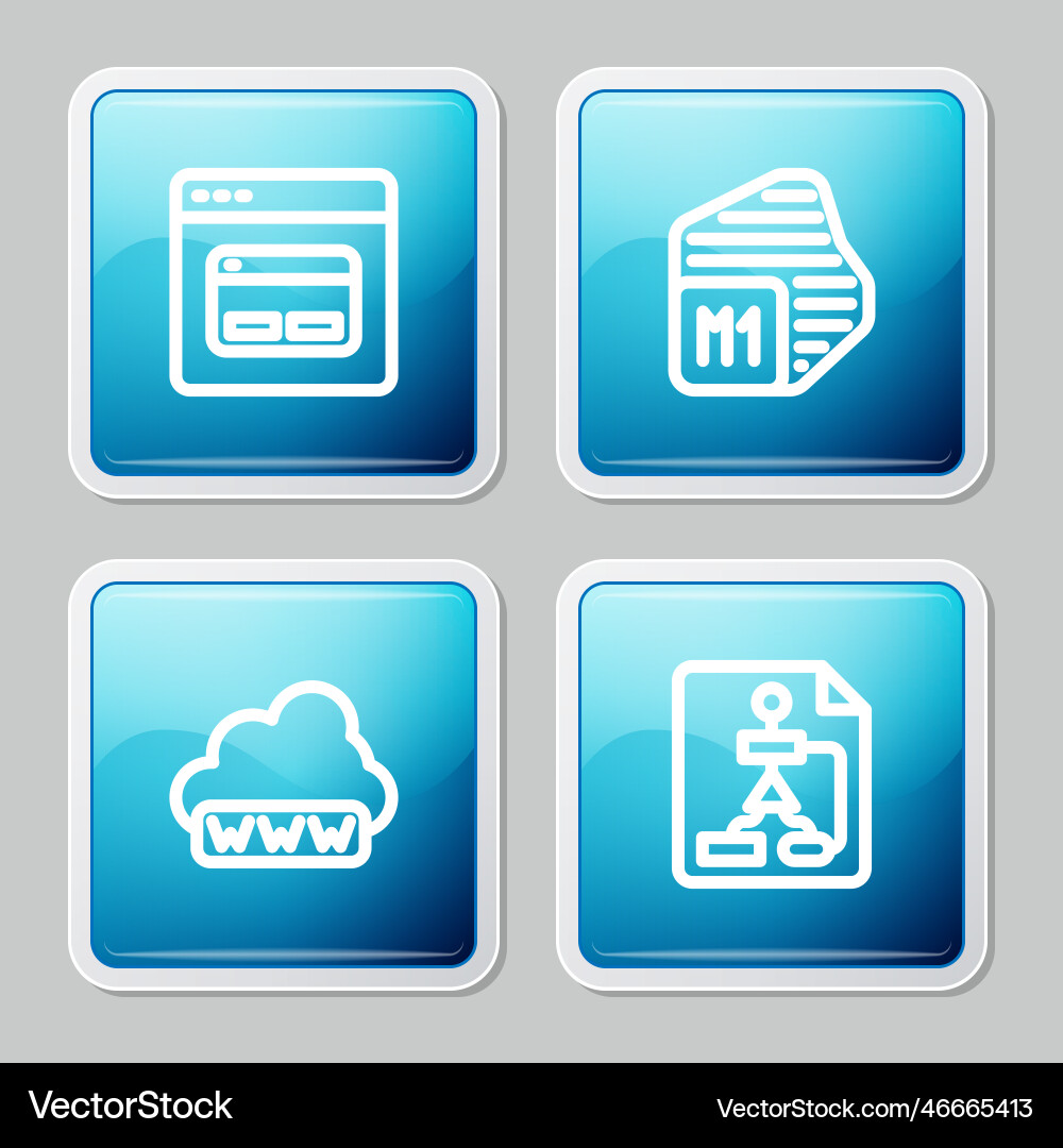Set line search engine processor web development Set line search engine processor web development Vector Image