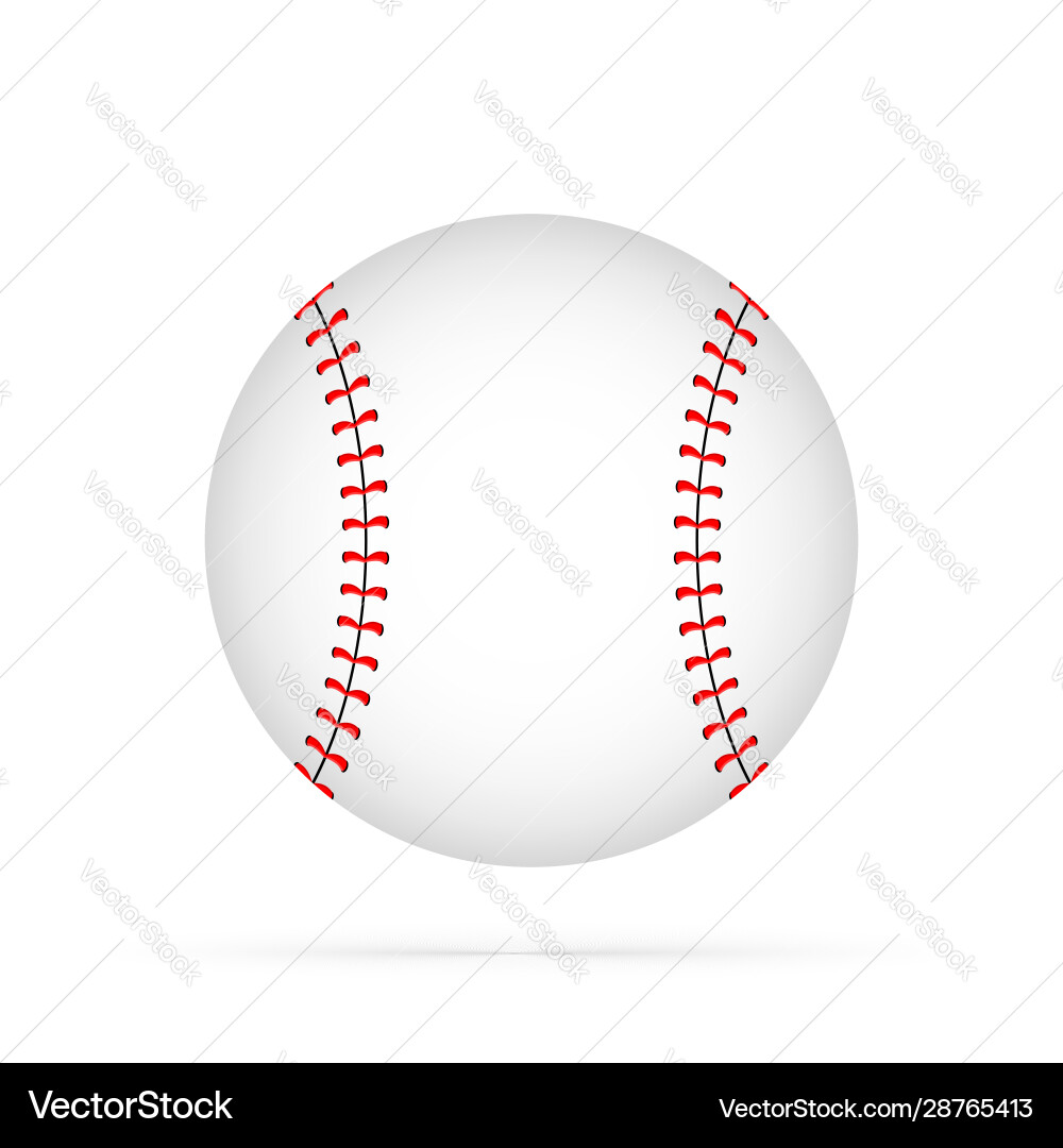 Smooth style baseball ball icon on white Smooth style baseball ball icon on white Vector Image