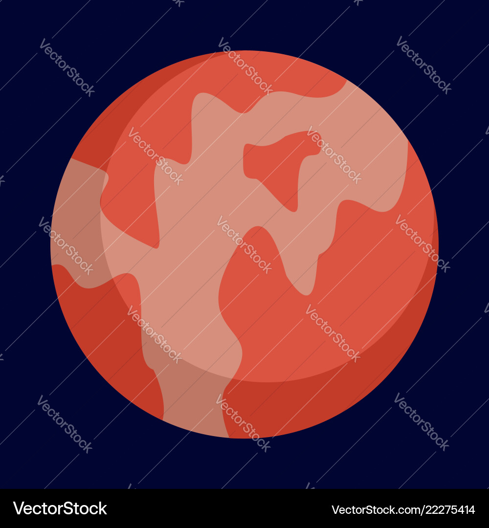 Abstract planet icon flat style Abstract planet icon flat style vector image