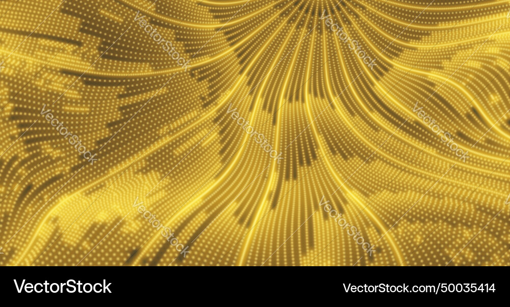 Array with dynamic particles 3d futuristic Vector Image