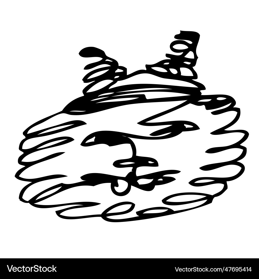 Cat simple sketch single one or continuous line Vector Image