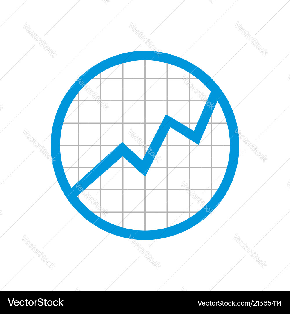 Circle statistic grid rising up symbol design Circle statistic grid rising up symbol design vector image