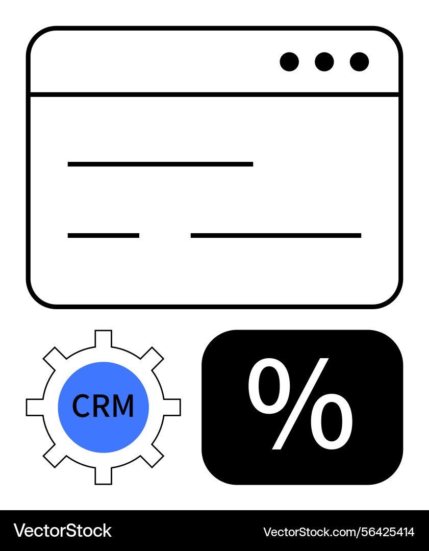 Crm integration with web tools for efficient sales Crm integration with web tools for efficient sales vector image