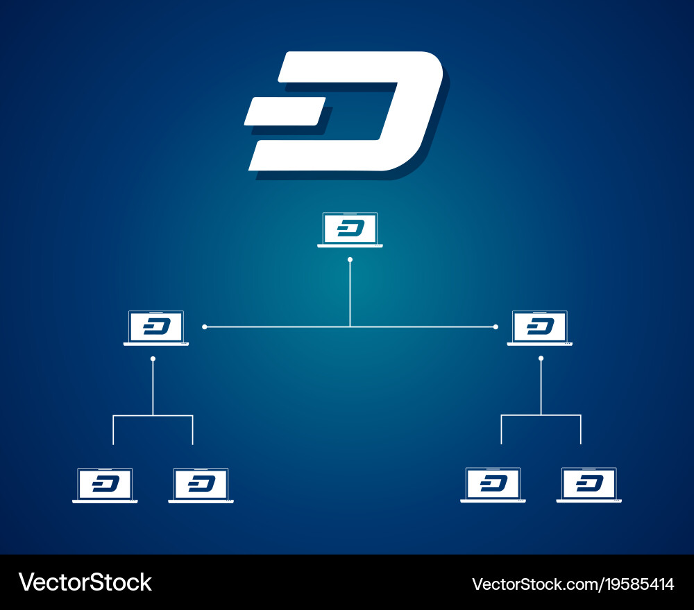 Dash blockchain background collection design Vector Image