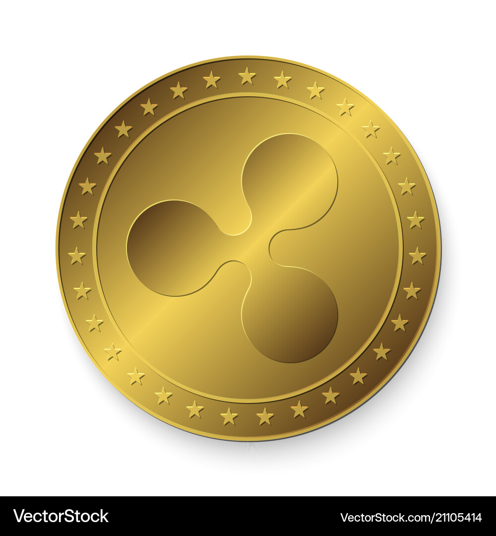 Golden Ripple Coin (21105414) – Royalty-Free Vector | VectorStock