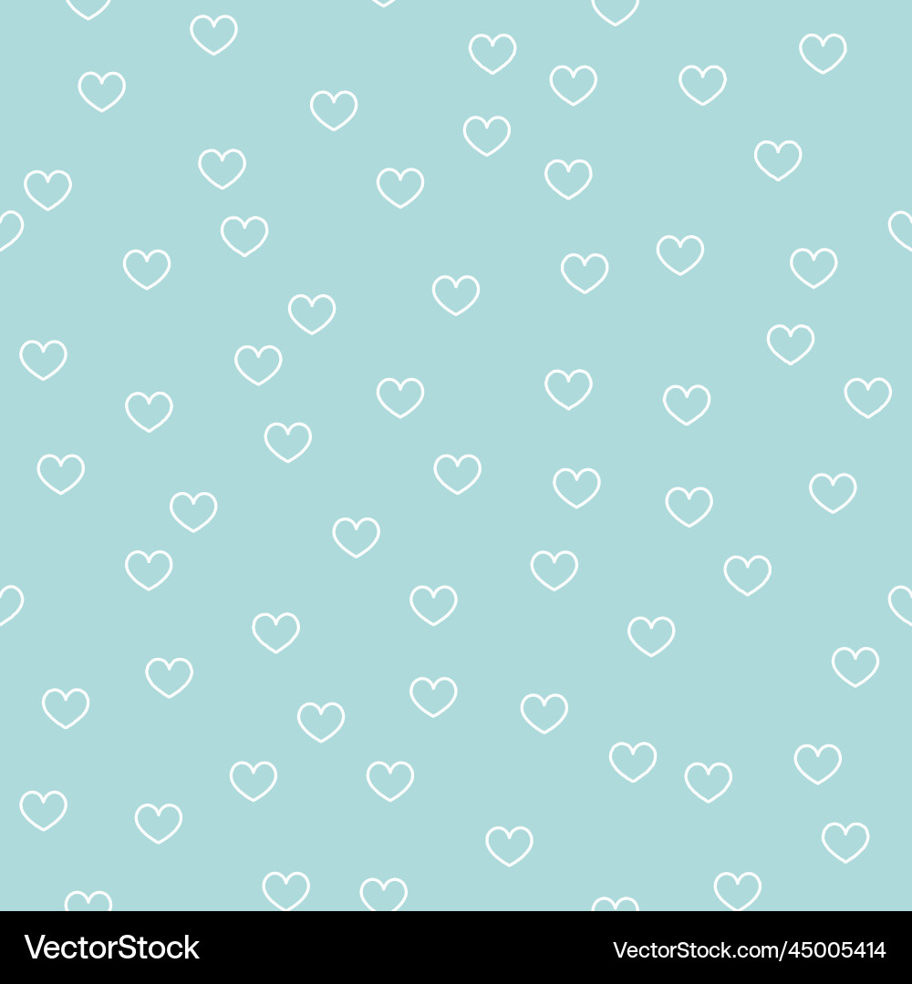 Heart pattern design with simple outline hearts Vector Image