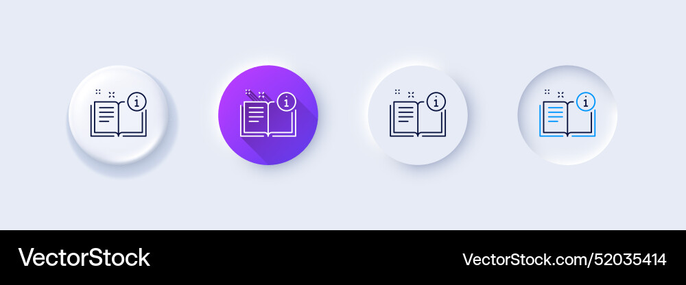 Instruction line icon user manual sign Instruction line icon user manual sign vector image
