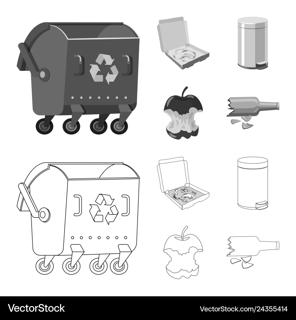 Isolated object of dump and sort symbol Isolated object of dump and sort symbol Vector Image