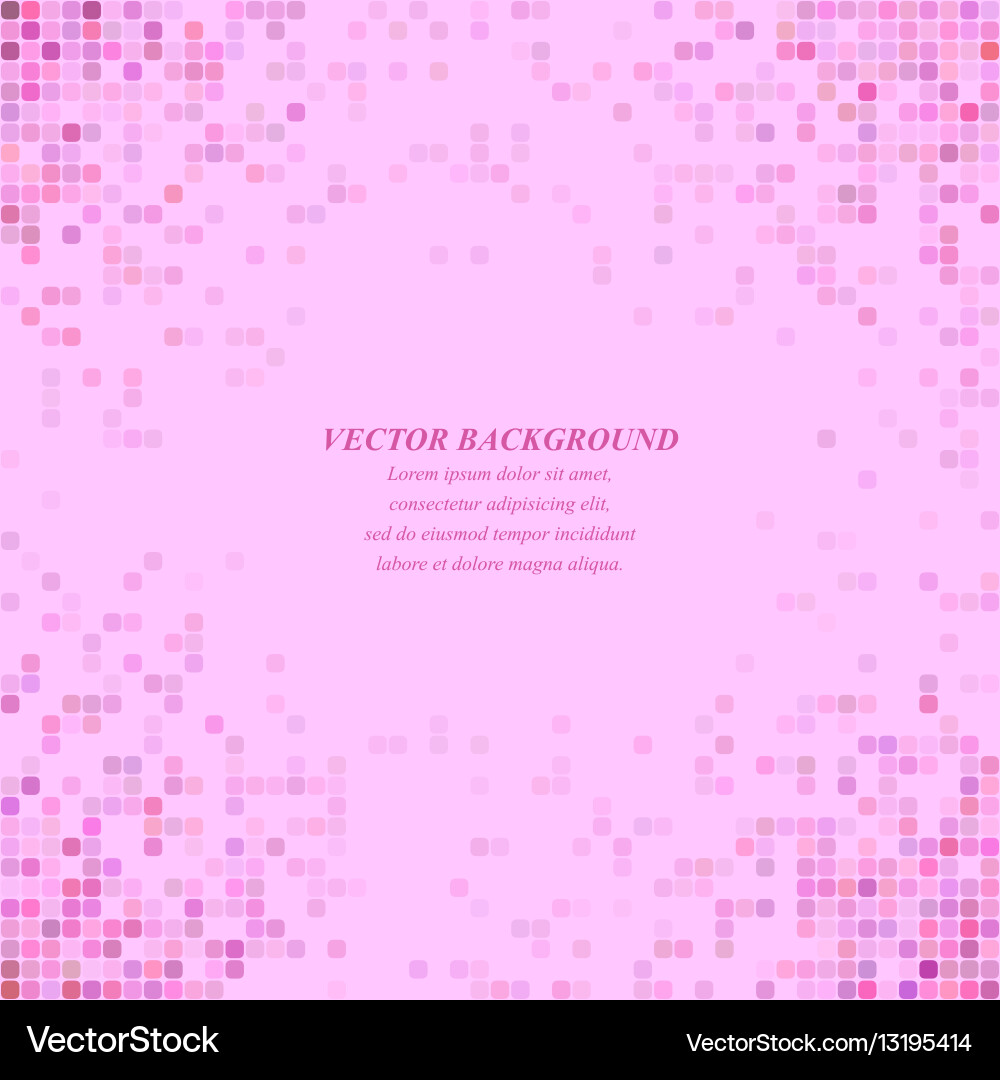 Rounded square mosaic pattern background design Vector Image