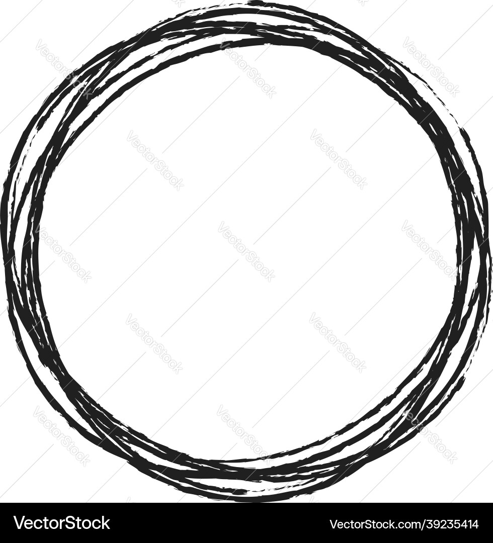 Sketch scribble sketchy grungy lines circles Vector Image