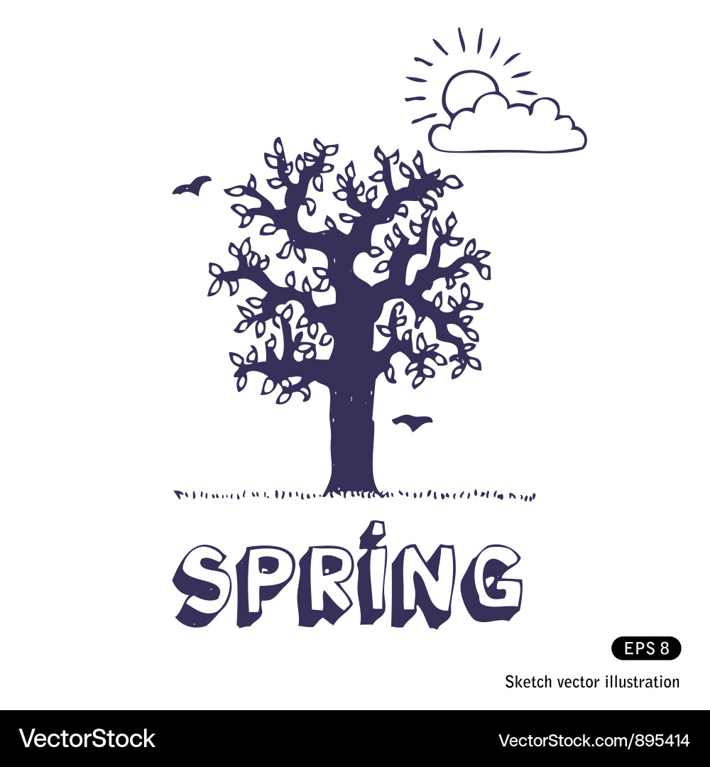 Spring tree Vector Image