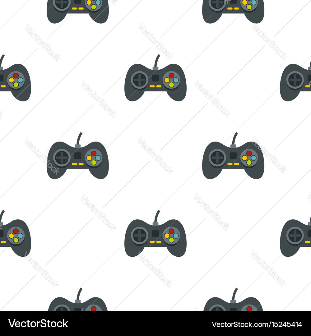 Video game controller pattern seamless vector image