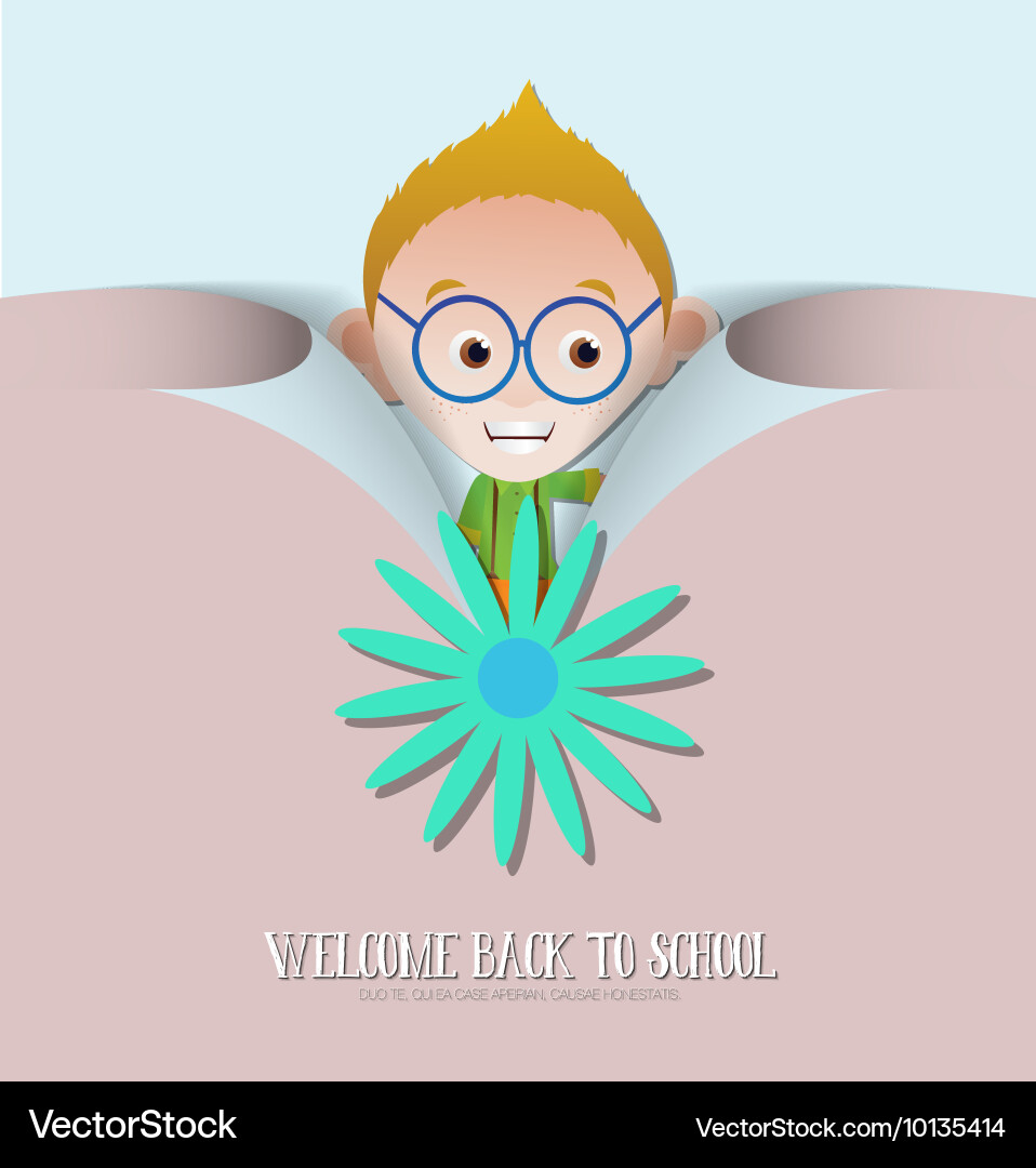 With backtoschool and geek vector image