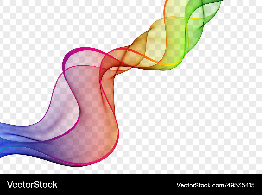 Abstract spectrum wave on transparent background Vector Image