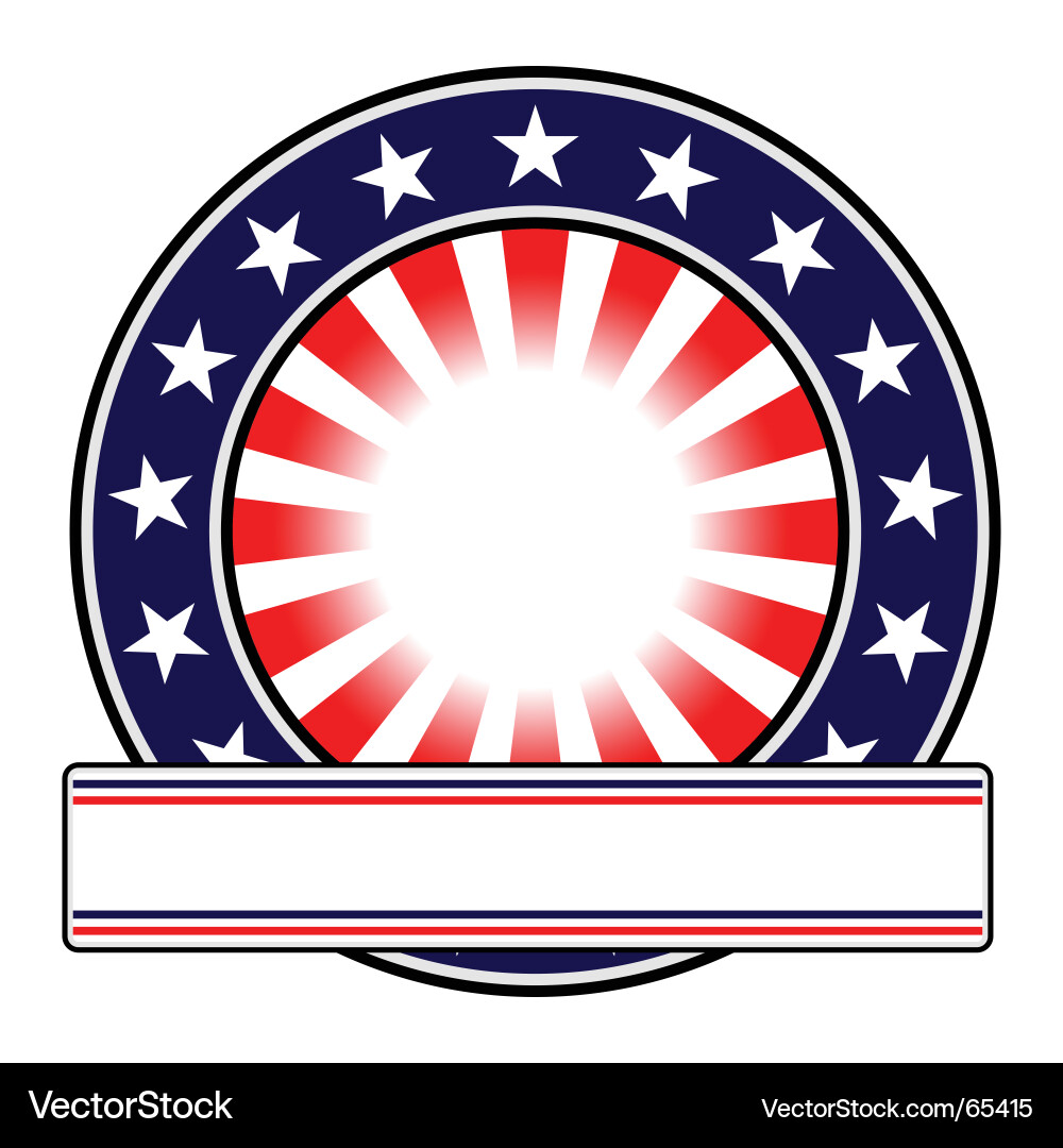 American Patriotic Emblem Vector Image