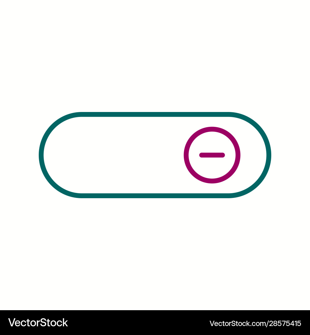 Beautiful slide button line icon Vector Image