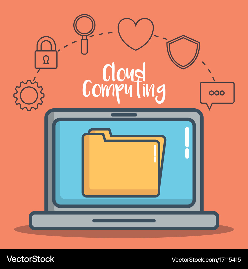 Cloud computing design Vector Image