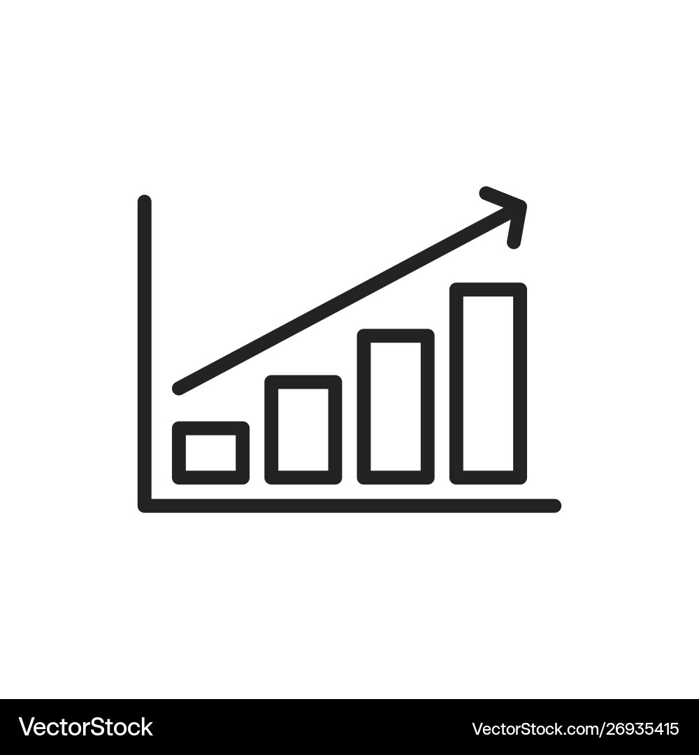 Data analysis web icons in line style graphs Vector Image
