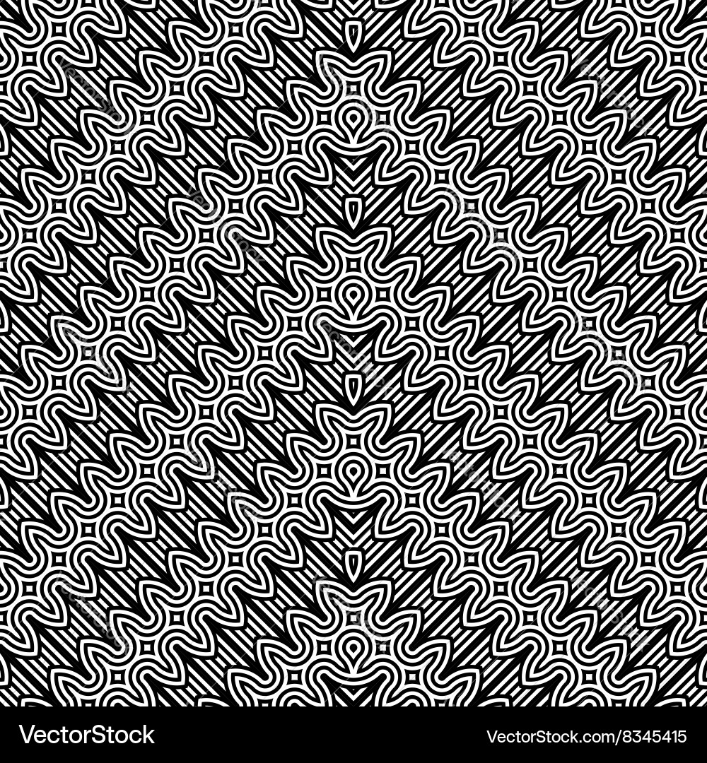 Design seamless monochrome zigzag pattern Vector Image