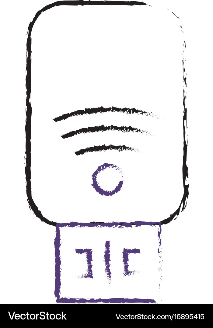 Figure usb memory technology to save data Vector Image