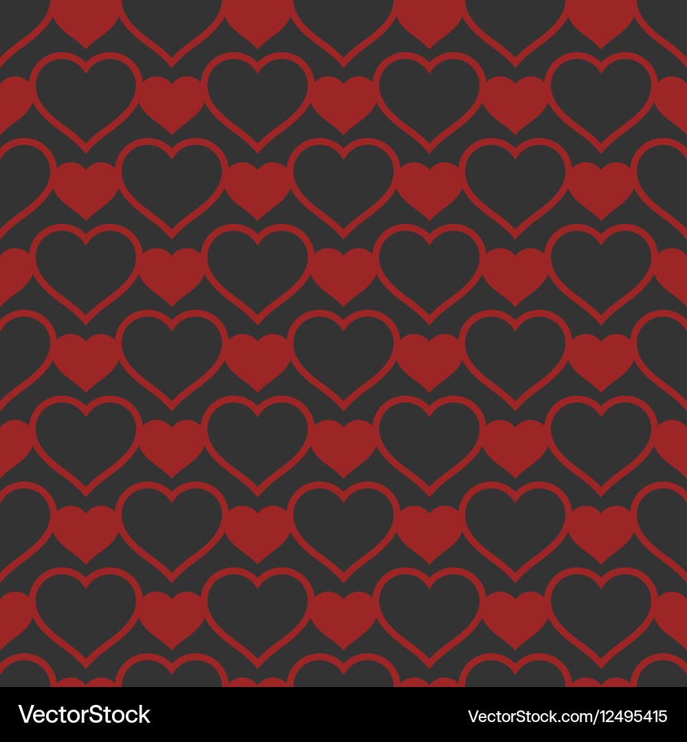 Heart shaped seamless pattern Royalty Free Vector Image